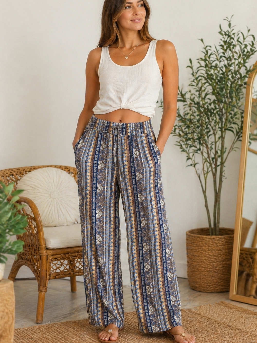 SO Women’s Boho Print Pants – Size Large